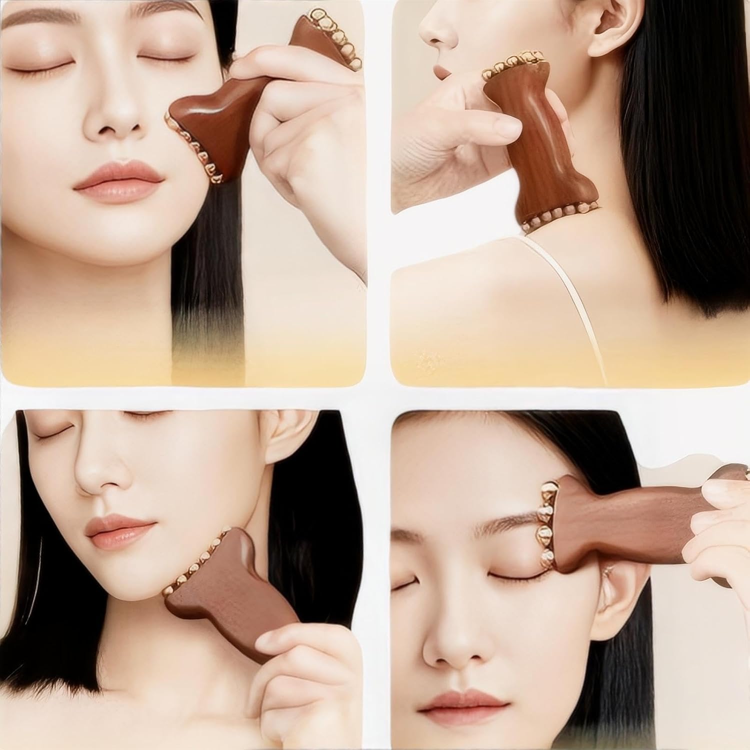 황동 페이셜 컨투어 롤러, 리프팅, 탄력 및 광채를 위 - Skincare Glow 리뷰 및 가격